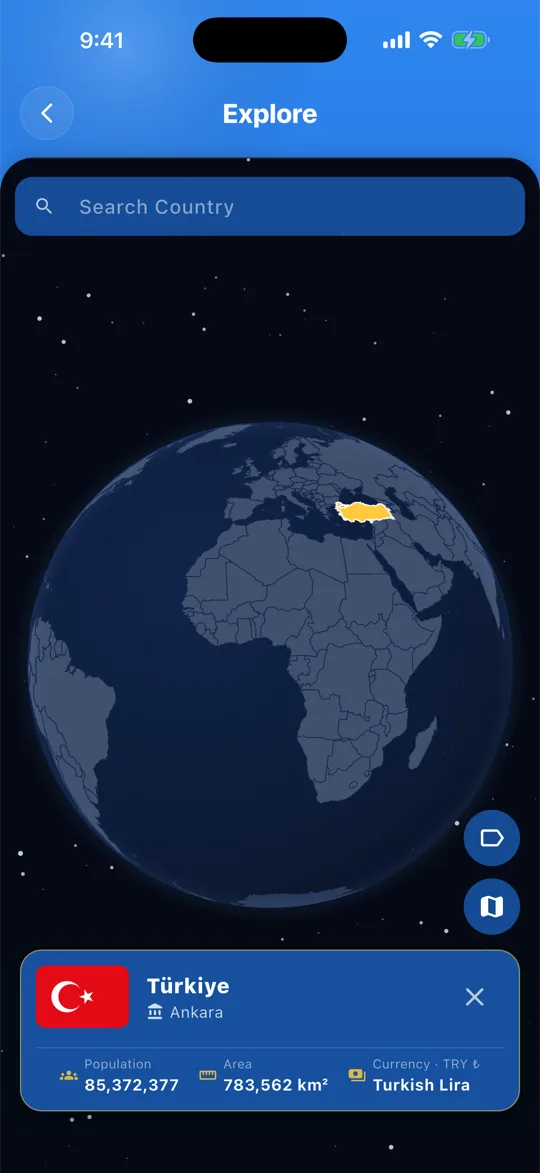 Explore globe